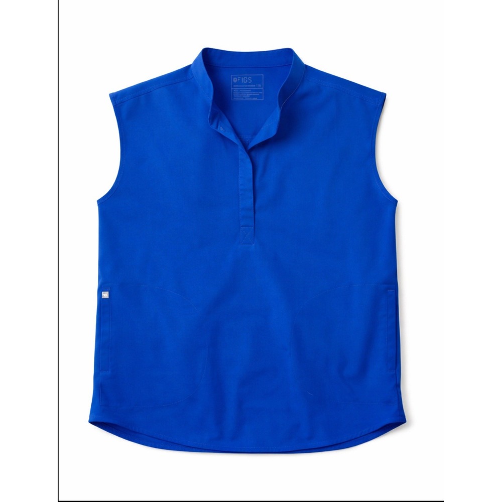 FIGS Rafaela Oversized Scrub Top XL Royal Blue Sleeveless Technical Collection